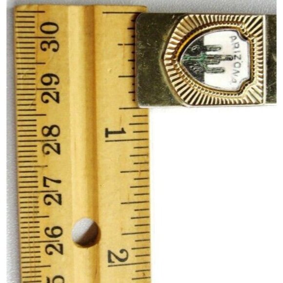 Arizona Vintage Money Clip Gold Tone Detailed Money Holding Cash Credit Card ID - Picture 4 of 5
